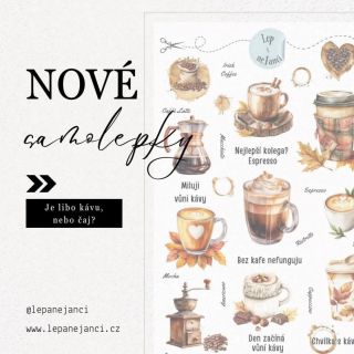 ✨ Nové samolepky z mé dílny ✨ „Je libo kávu, nebo čaj?“ ☕🍵 Ideální na diář, laptop nebo třeba do scrapbooku. 💛 Tak co,...